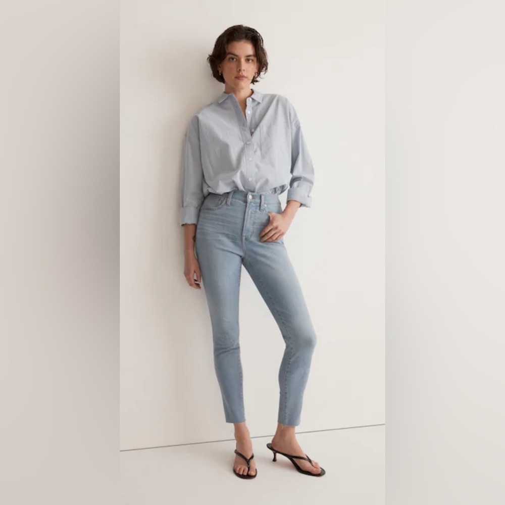 Madewell NWT 10”High Rise Skinny Crop Light Blue Women's Jeans Size 30